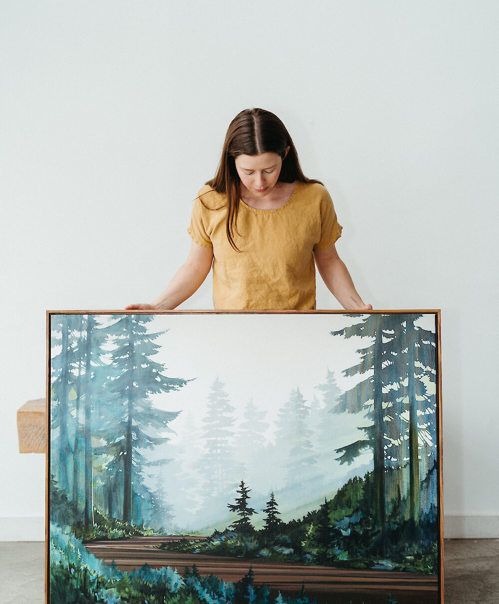 Fiona Dalrymple with her art work