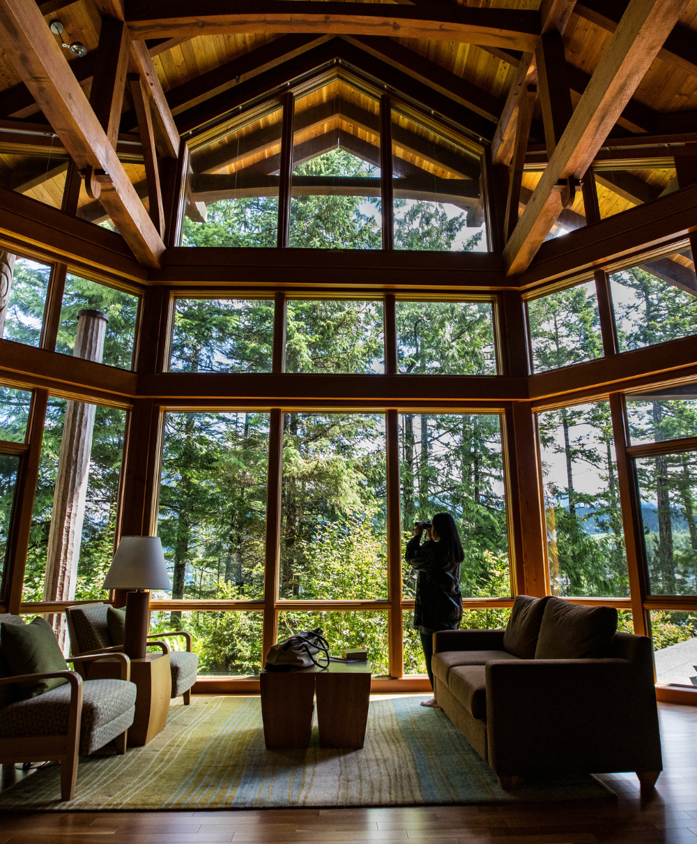 View of Sea Lion Villa from the large windows looking out